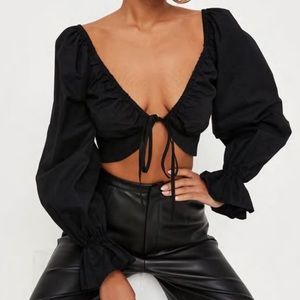 Missguided cropped blouse